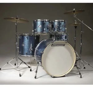 กลองชุด Ludwig Element 5pc Drive Drum ชุด 5 ใบ พร้อมฉาบ สีฟ้า พร้อมฉาบ 14″ Hihat , 16″ Crash 18″ Crash/Ride ครบชุด