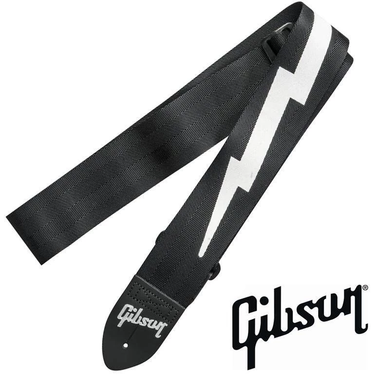 GIBSON® Lightning Bolt Seatbelt – Black