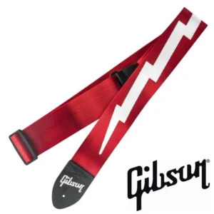 GIBSON® Lightning Bolt Seatbelt – Red